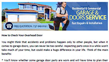 How to Check Your Overhead Door in Madeira Beach - Click here to download